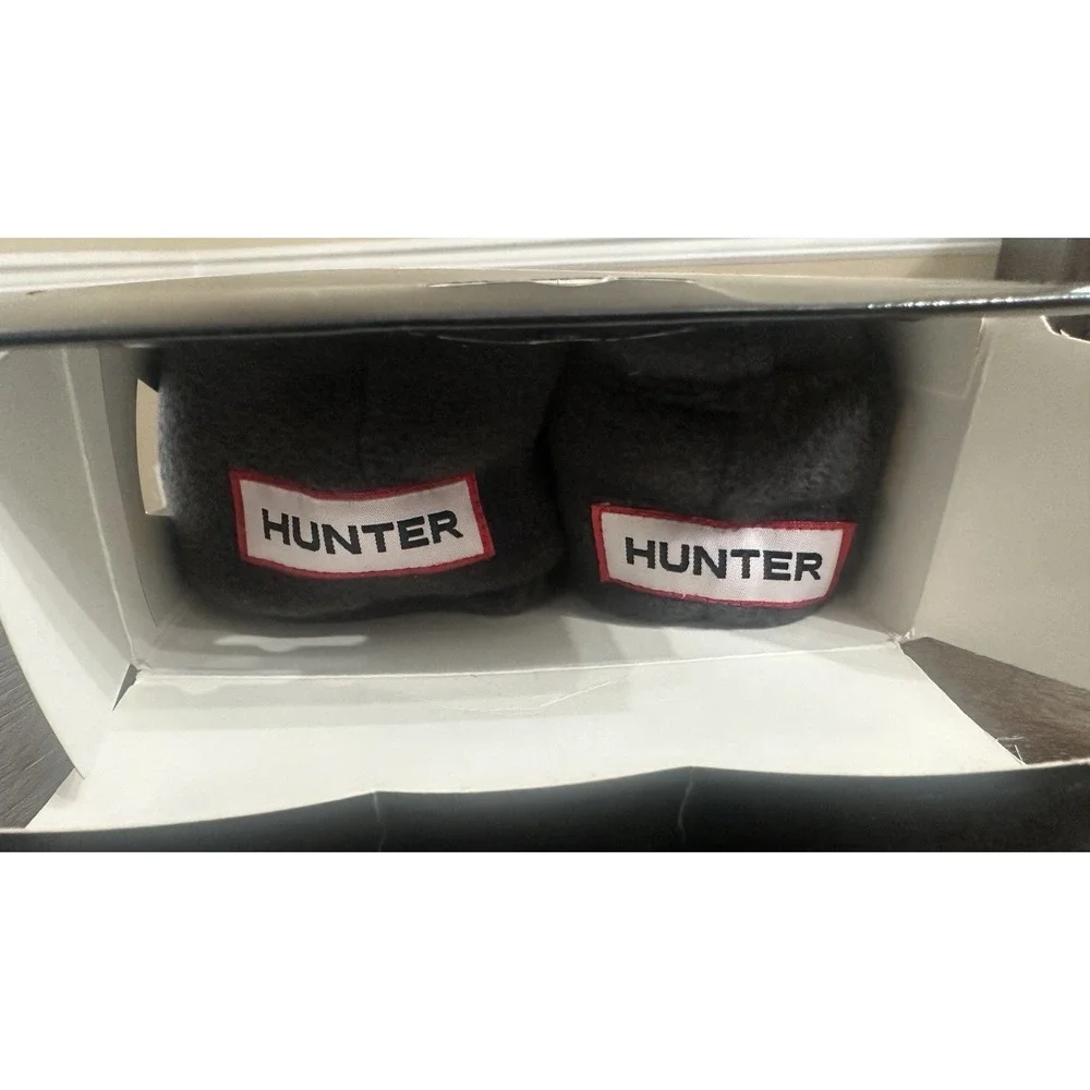 NEW Hunter Kids Original Boot Sock Charcoal Welly Fleece 4-6 Unisex Cozy Socks‎